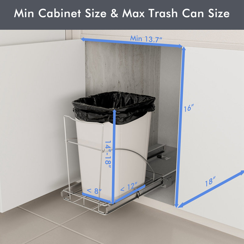 Kreider Adjustable Pull Out Trash Can