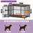 Large Foldable Dog Crate Furniture, Assembly-Free Dog Crate With Adjustable Bowls And Name Tag For Small, Medium, Large Dog-38372362-61016000