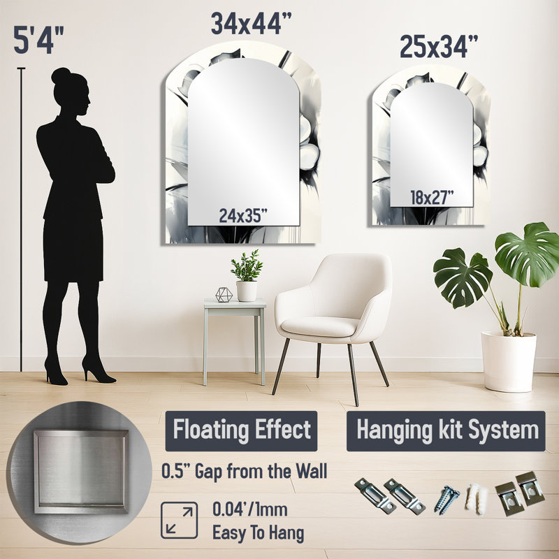Miroir mural Botanical, 43" x 33"