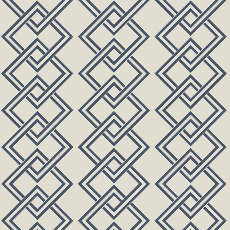 Mod Block - Wallpaper, Oxford Blue, Peel & Stick, Self-Adhesive