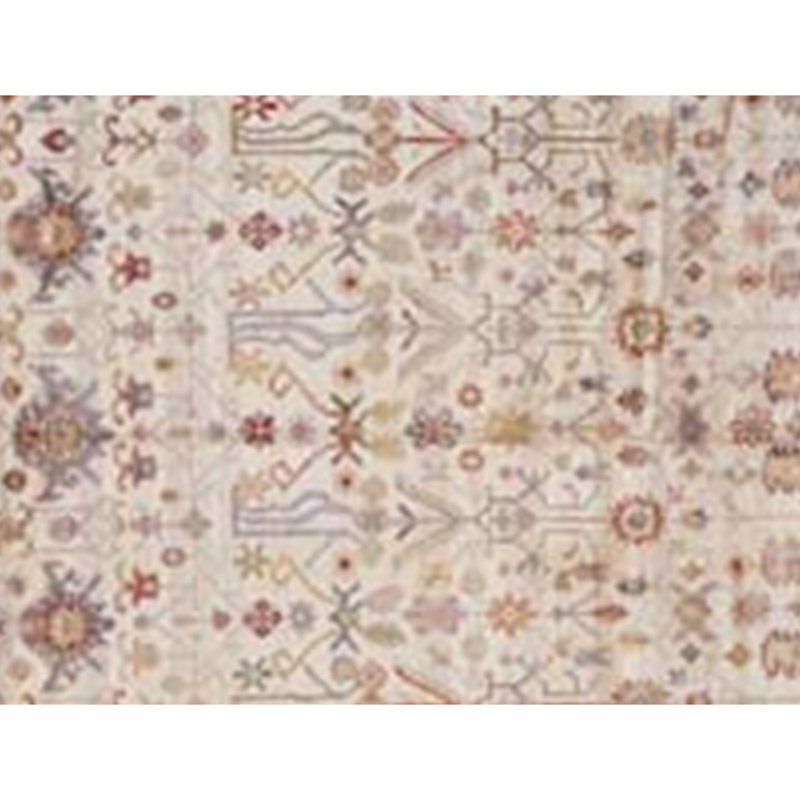 Tapis ivoire et gris noué à la main de haute qualité