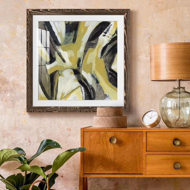 Impression encadrée Citron Rhythm IV-Premium - prête à être accrochée, H 17 po x l 17 po x P 1,5 po, Papier, cadre noyer