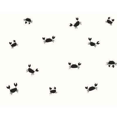 Black Eyed Crabs 33' L x 20.5" W  Wallpaper Roll