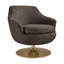 Fauteuil d'appoint pivotant en chenille Quimby Melange-338274679