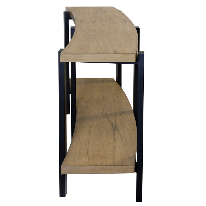 Console courbée - Finition brune et noire