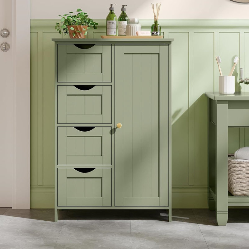 Solid Wood Freestanding Bathroom Cabinet