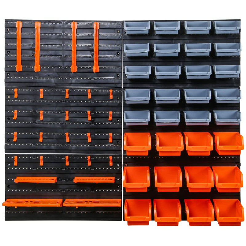 Wall Mounted Storage Bins and Backboards Tool Organiser Box