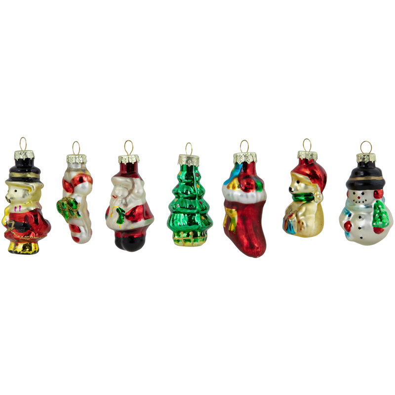 1.75'' Glass Hanging Figurine Ornament