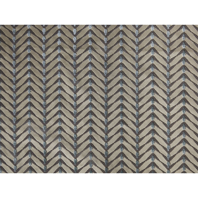 Zebrano Fabric, Beige/Aqua