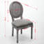 Ensemble de 2 chaises de salle à manger style français en bois massif-2101612722