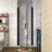 28 in. to 30 in. W x 72 In. H Pivot Hinged Swing Frameless Shower Door With Clear Glass in Matte Black