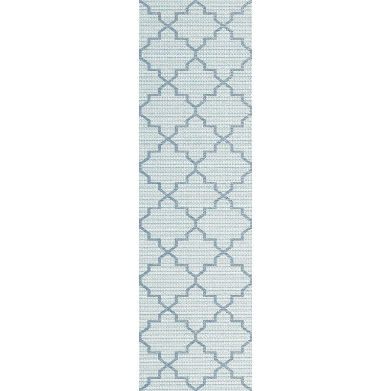 Tapis intérieur/extérieur bleu Natoma, Tapis de couloir : 2 pi 2 po x 7 pi 7 po