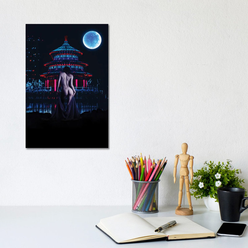Night Swim by Gab Fernando - Wrapped Canvas Gallery-Wrapped Canvas Giclée, 20.32 cm H x 30.48 cm W