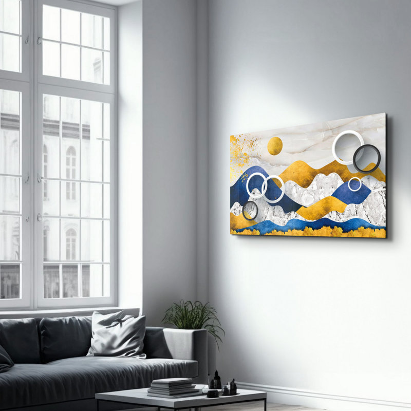 Elegant Tempered Glass Wall Art Painting, 13.8 x 21.7 inches | 100% Tempered Glass, Thickness: 0.16 inches | UV Printed for Vibrant Colors | Perfect for Home Decor, Living Room, & Office Spaces