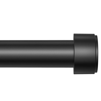 Tringle à rideaux pour fenêtres 32-90 po, 1 tringle réglable noire avec supports, installation facile