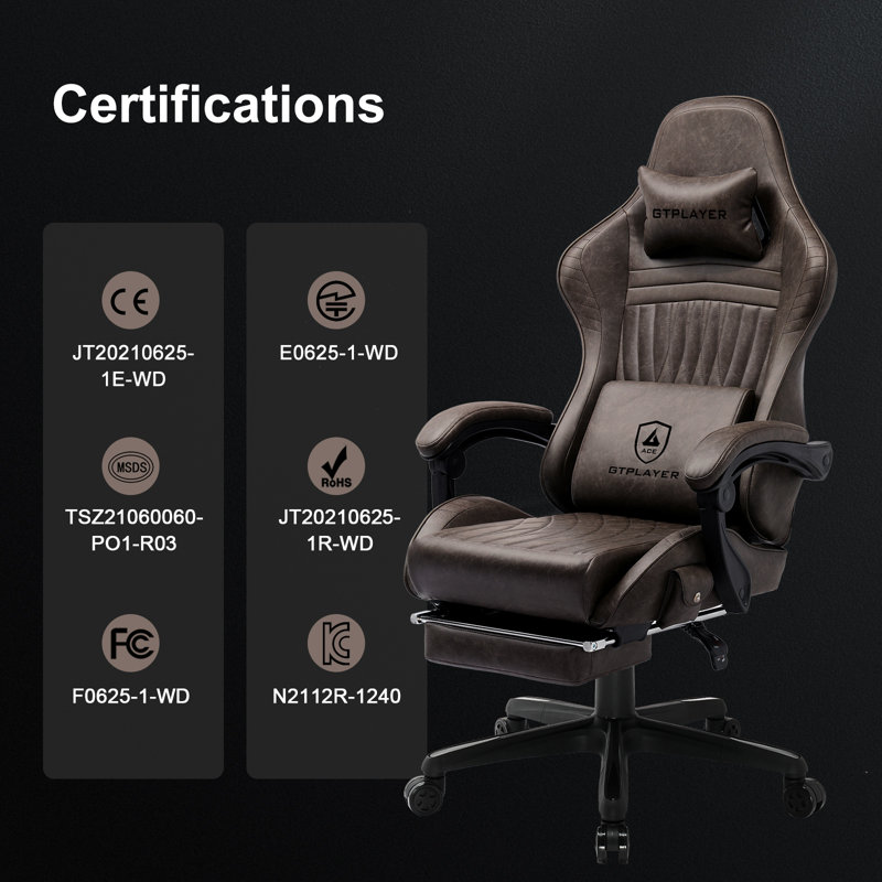 Gaming Chair, Computer Chair with Footrest and Bluetooth Speakers, High Back Ergonomic Gaming Chair, Reclining Gaming Chair with Linkage Armrests for Adults