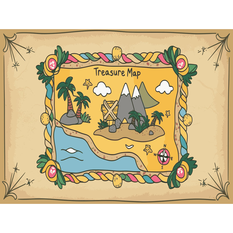 Tapis pour enfants Sunside Sails Pirates, Rectangle 6 pi x 9 pi
