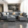 Modular U shaped Sectional Sofa with Storage Ottoman
