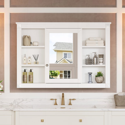 Armoire de rangement murale 42 po avec miroir