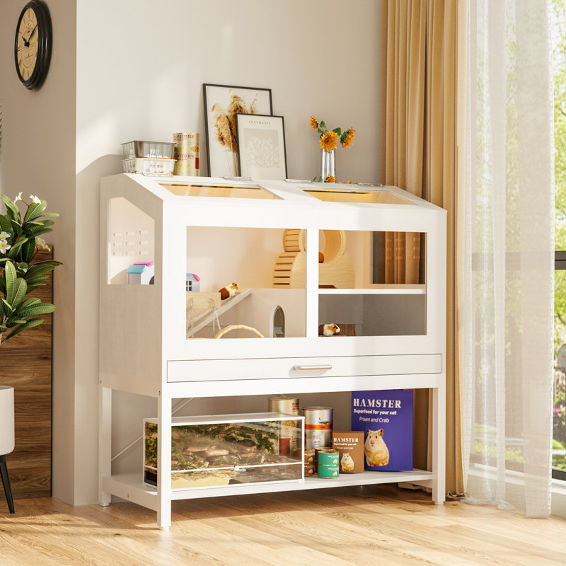Cage à hamster avec armoire de rangement
