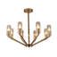 Lustre transitionnel en cuivre 8 lumières
