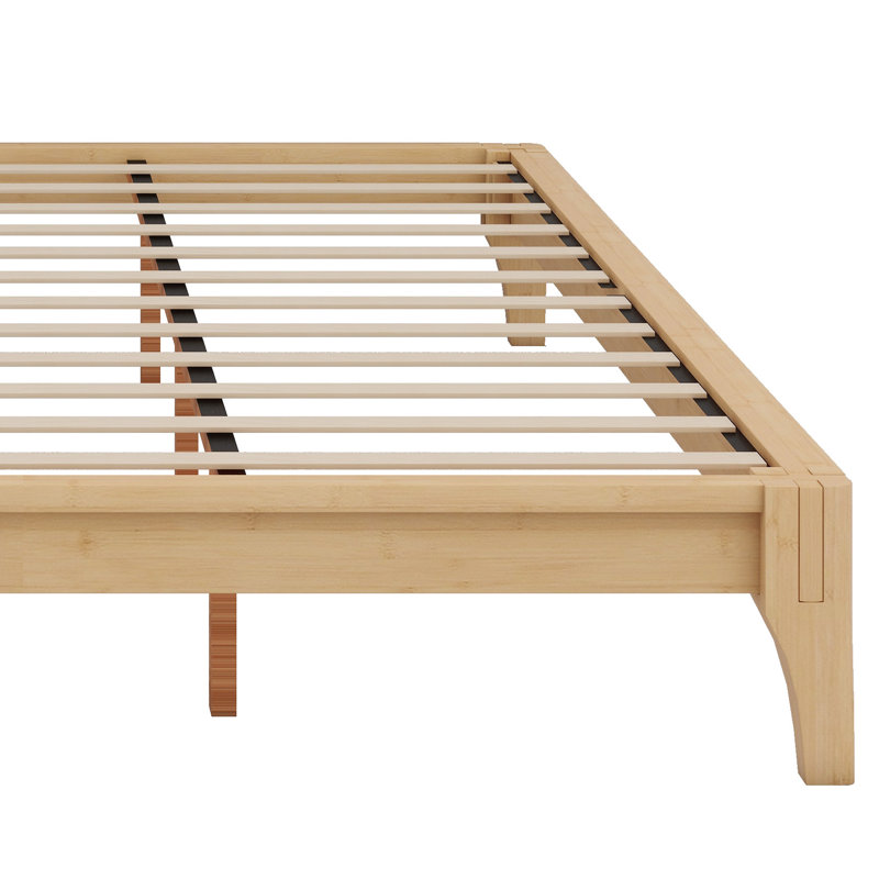 Bamboo Wood Platform Bed Frame, Natural