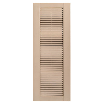 Straight Top Full-style Open Louver Shutters Pair