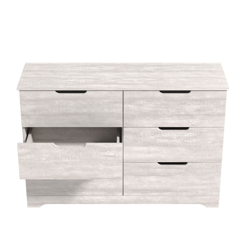 Commode 6 tiroirs Aroob, Chêne gris cendré