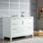 Elizabeth 48" Carrara White Marble Countertop Bath Vanity with Faucet and Mirror-967536085-967536084