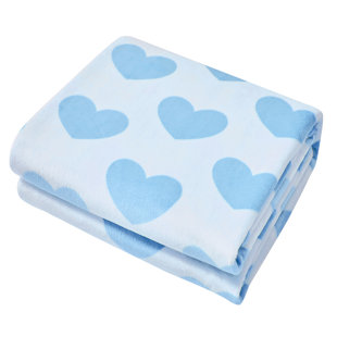 Heart Print Flannel Blanket