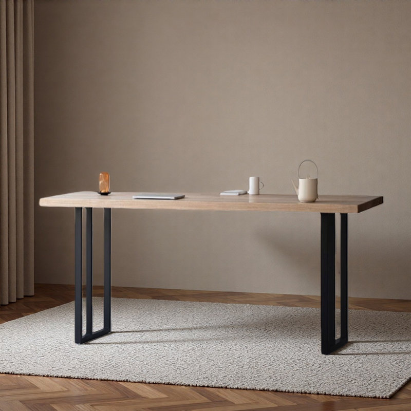 Table multifonctionnelle en bois de frêne et en acier au carbone, 29.52"H x 70.86"L x 27.55"W
