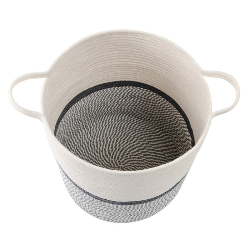 Panier décoratif en tissu, Gris