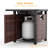 Vinayak 25'' H x 27.8'' W PE Wicker Propane Outdoor Fire Pit Table with Lid-1454454990