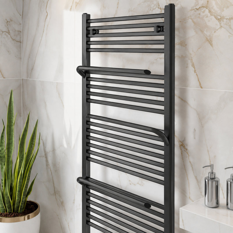 Joule Straight Towel Rail Heated Towel Rails, Anthracite, 1510mm H x 550mm W