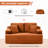 Boneless Modern Corduroy Loveseat Sofa, Compression Cloud Couch with 2 Pillows & 2 Cup Holders, No Assembly Couch in a Box for Small Space-1023267782-1019291159