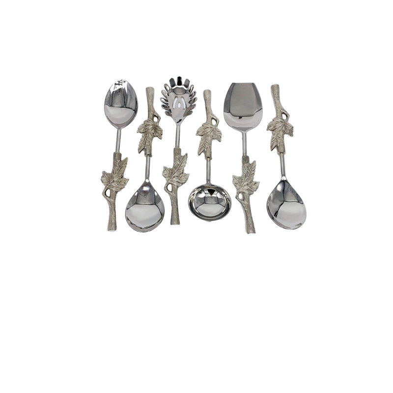 Blanken 6 Piece Stainless Steel Hostess Set, Silver