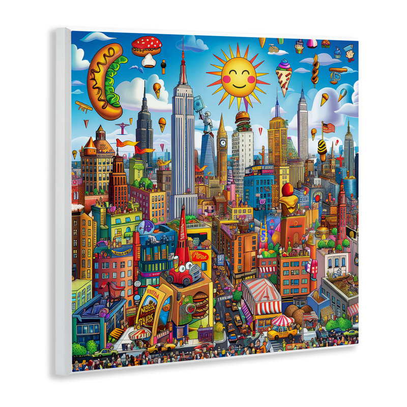Art mural Fun Zany Cityscape par Ray Powers