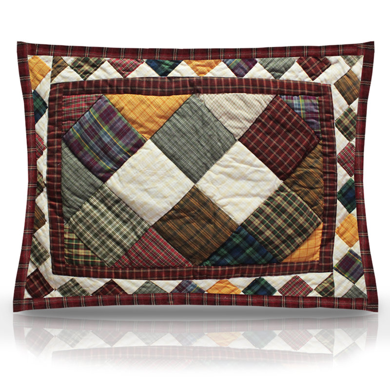 Cotton Percale Patchwork Quilt, Twin Quilt + 2 Shams