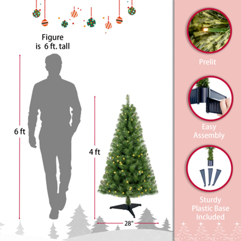 6ft Artificial Christmas Tree hinged