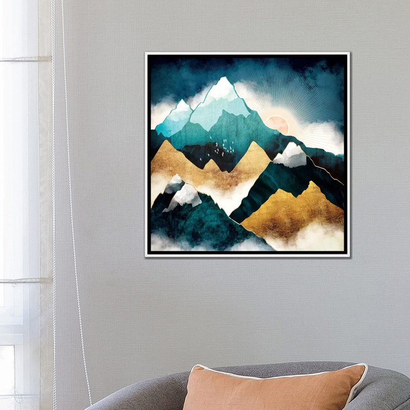 Jour - reproduction d'art graphique, Toile blanche encadrée, Aucun mat, H 26 po x l 26 po x P 1,5 po