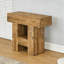 Farmhouse Sofa Side Table with 2-Tier Shelf Heavy Duty Base