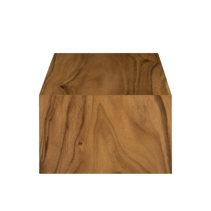 Pedestal Mitered Sculpture, Brown, 20" H x 14" W x 14" D