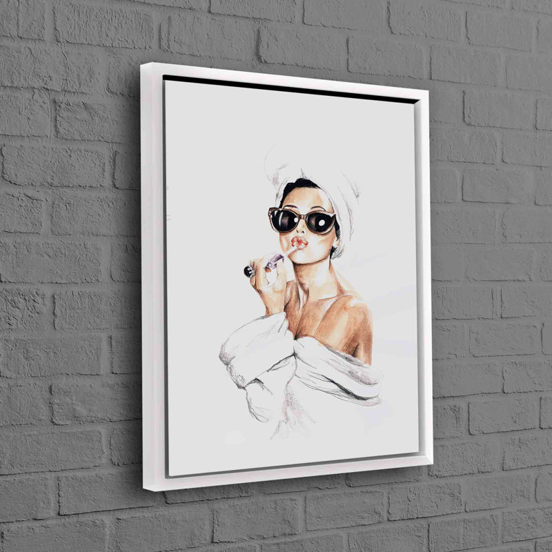 Print on Canvas, 70 cm H x 50 cm W, Framed Print without Mat, White
