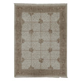 High-Quality Hand-Knotted Ivory And Beige Area Rug