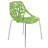 Asbury Stackable Dining Chair with Floral Cutout Back and Stainless Steel Legs – Modern Metal Side Chair for Kitchen, Dining Room, or Restaurant-231083501