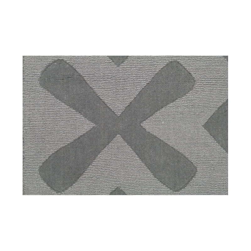 Tapis gris de haute qualité noué à la main