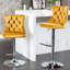 Moderne rembourré, siège réglable de 25 à 33 pouces, velours avec base, dossier pour le confort de 2, tabourets de bar pivotants dorés, siège en pouces, îlot de cuisine Home pub 2-175361840-175361846
