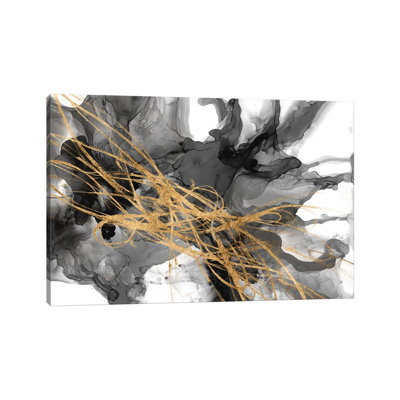 Golden Vortex II by Jennifer Goldberger - Wrapped Canvas Print