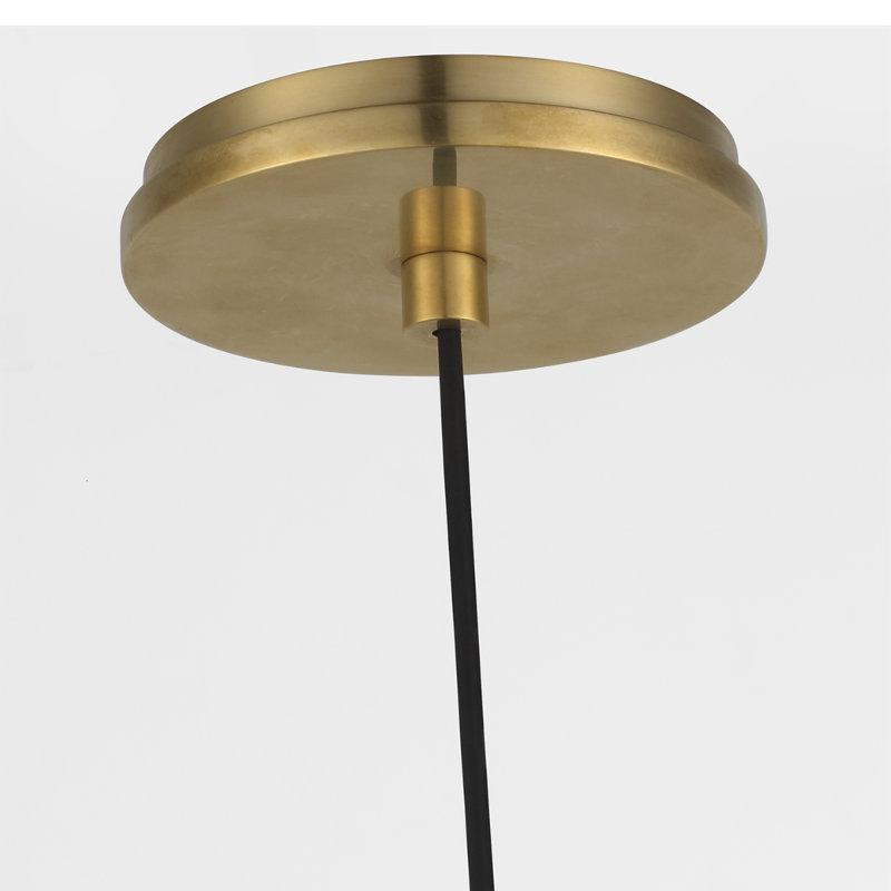 Waterford Circon 5" Mini Pendant with Clear Crystal, Natural Brass