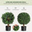 Arbres de bouleau topiaire artificiel 24 pouces